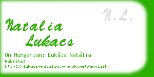 natalia lukacs business card