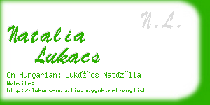 natalia lukacs business card